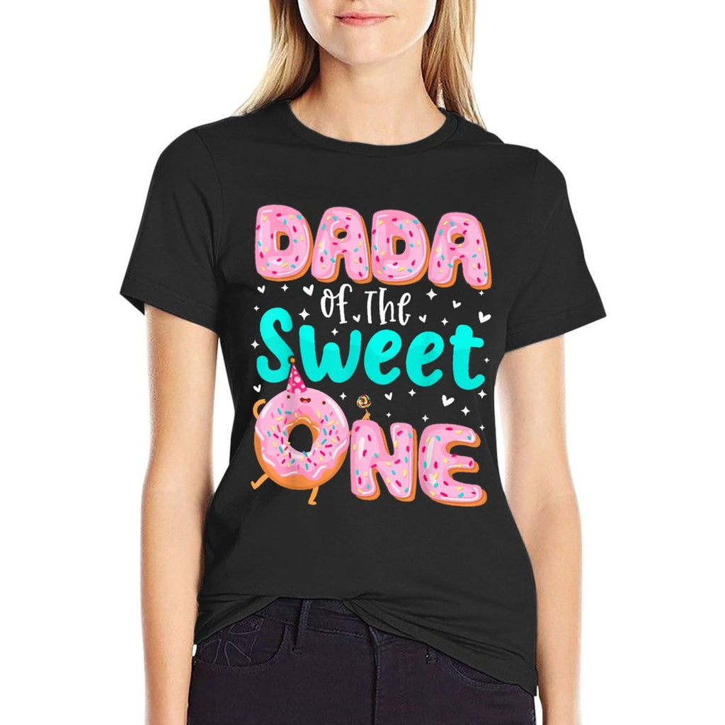 Dada Of The Sweet One 1st Birthday Donut Theme Family  Graphic-printed T-Shirt