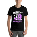 9th Cheer Birthday Party 9 Year Old Cheerleader  Durable T-Shirt