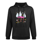 Funny Flamingo Boo Halloween Party Medium-Weight Fabric Hoodie