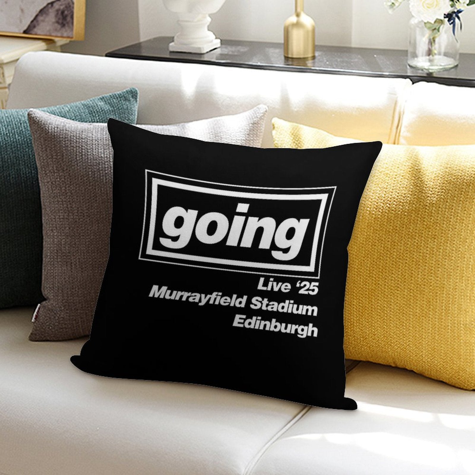 Oasis - Going - Edinburgh Soft Luxury Feel Throw Pillow