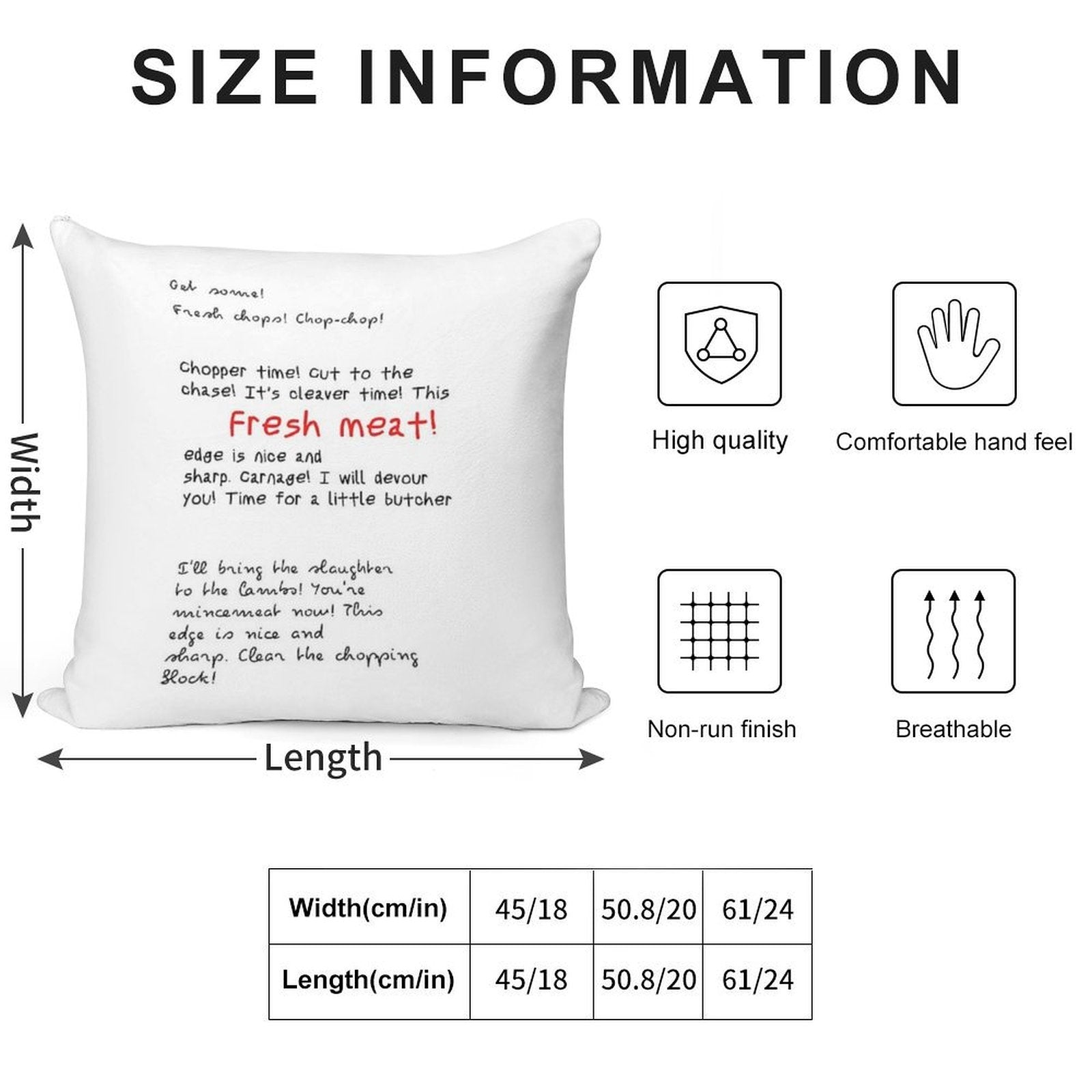 Pudge Responses Soft Hidden Zipper Throw Pillow
