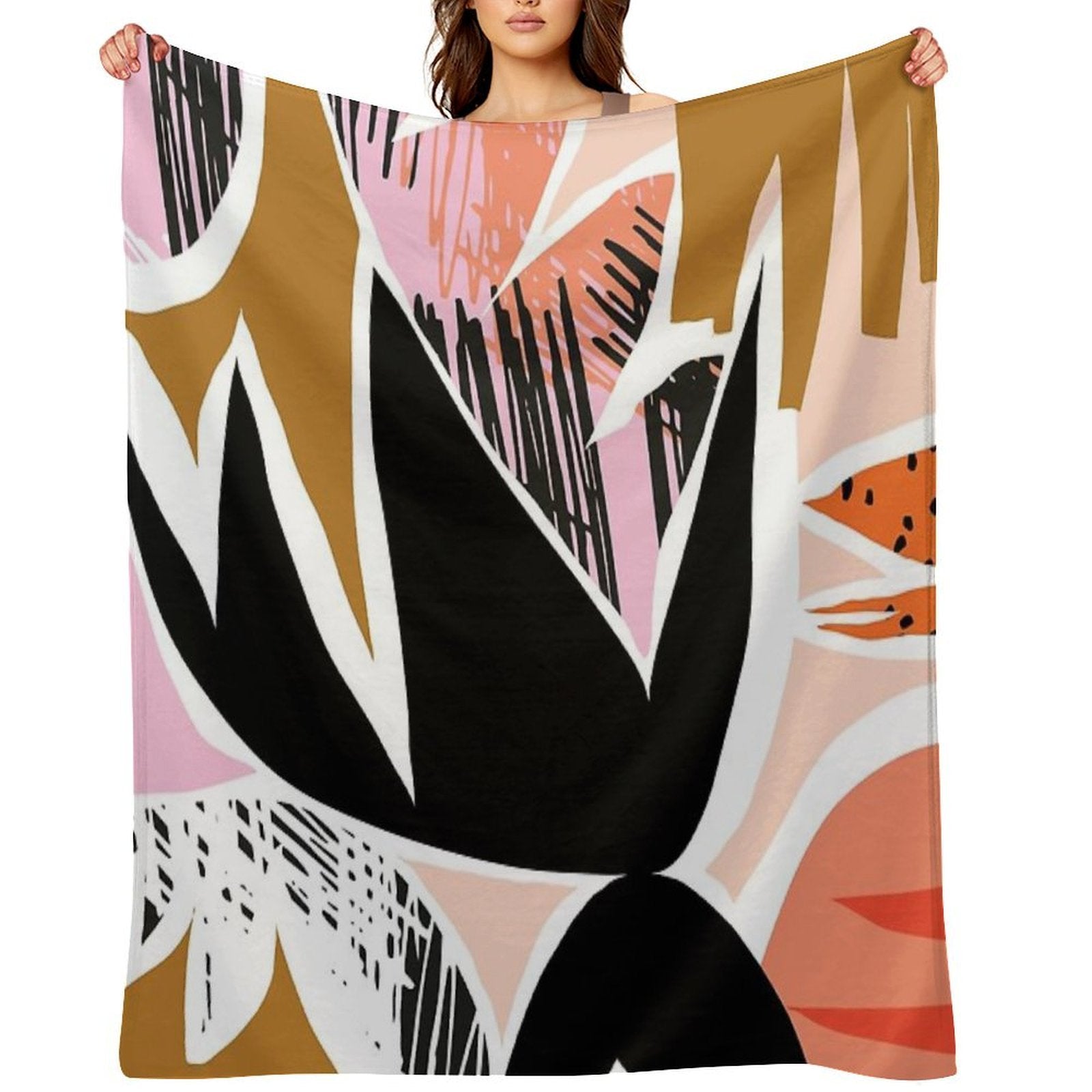 Refresher  Abstract Bright Print Travel-friendly Throw Blanket