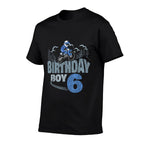 6th Birthday Boy Dirt Bike Motocross 6 Years Old Bday  Durable T-Shirt