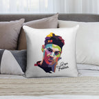 Roger Federer Pop Art Portrait133 Soft Skin-Friendly Throw Pillow
