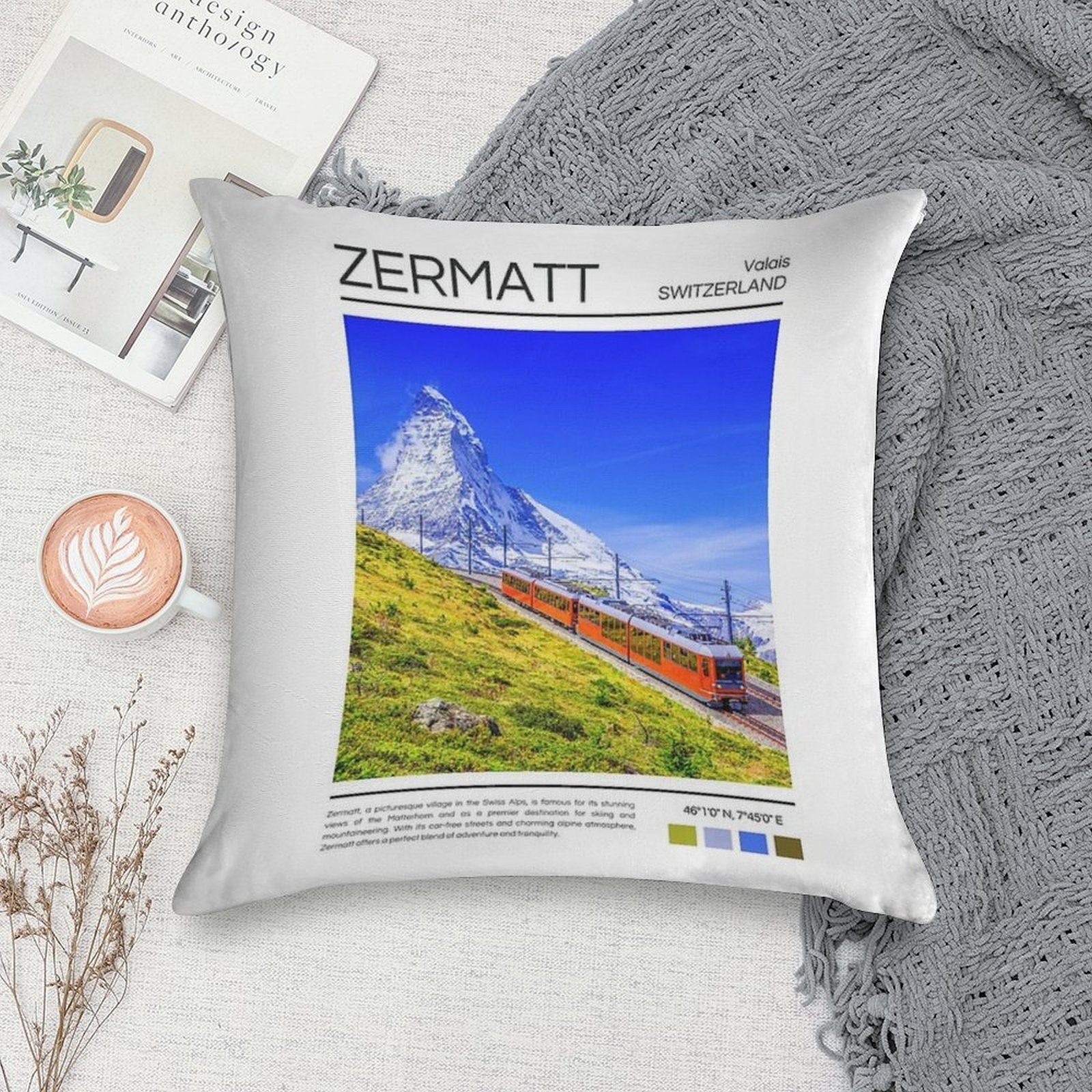 Zermatt - Switzerland - Photography Soft Hidden Zipper Throw Pillow