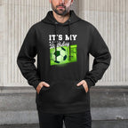 Birthday Boys 5 Soccer Its My 5th Birthday Boys Soccer Relaxed Fit Hoodie