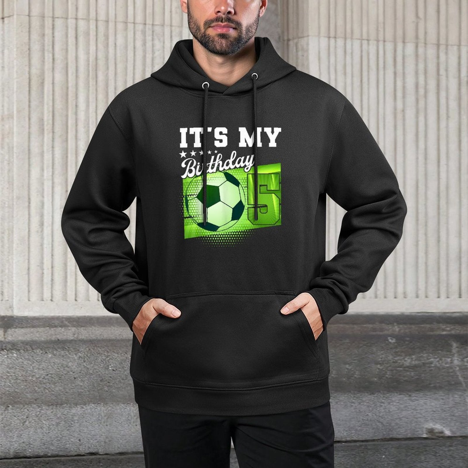 Birthday Boys 5 Soccer Its My 5th Birthday Boys Soccer Relaxed Fit Hoodie