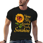 You Are Sunshine My Only Sunshine Butterfly Sunflower  Graphic-printed T-Shirt