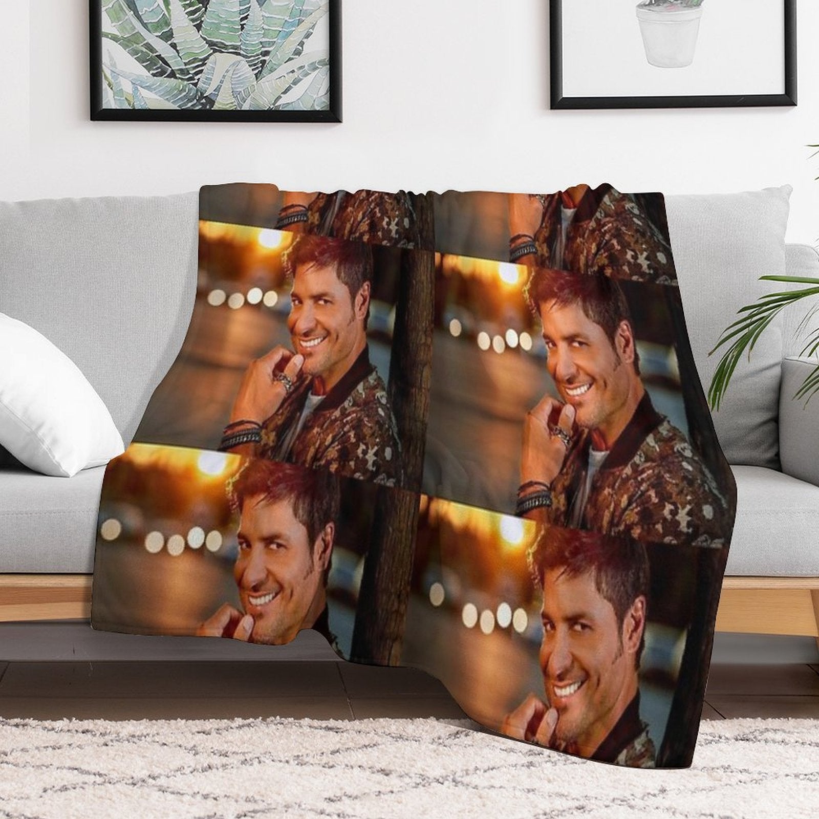 Chayanne Classic Photoshoot Machine-washable Throw Blanket