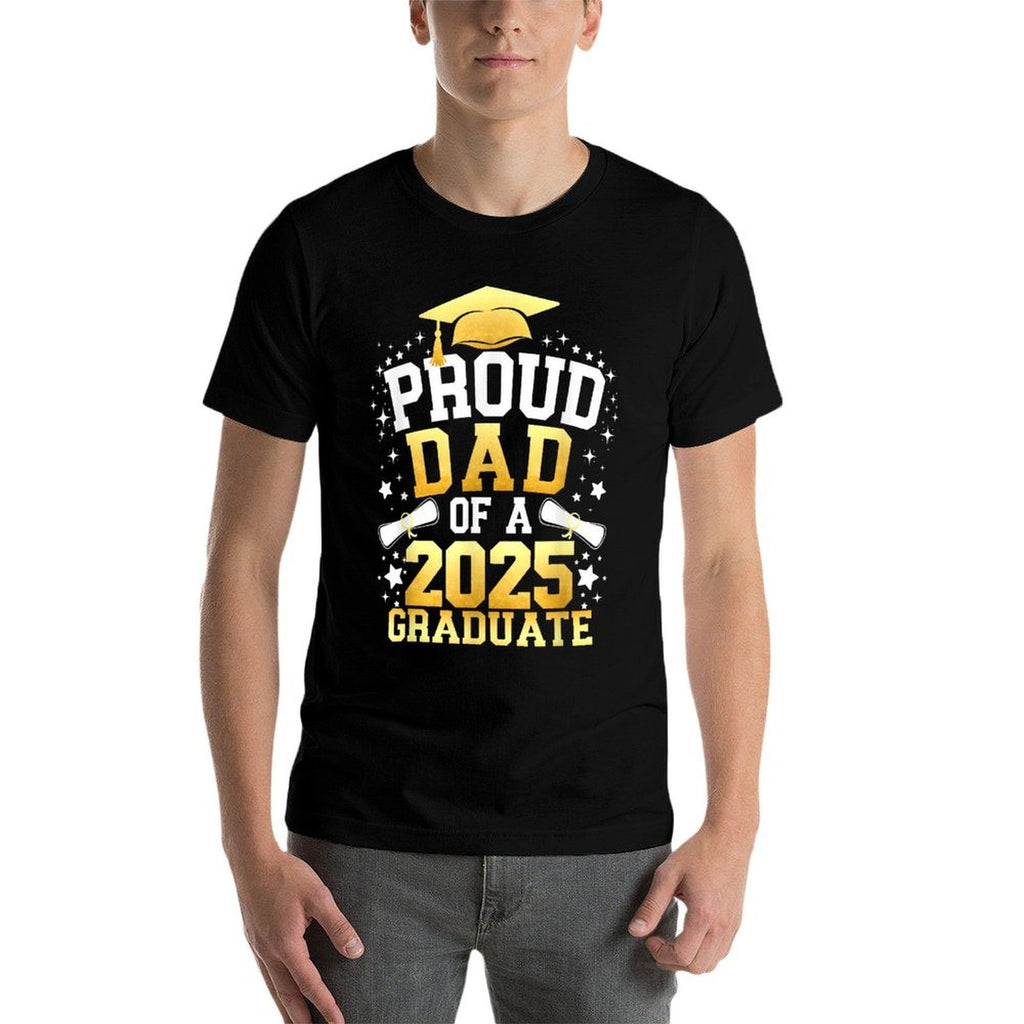 Proud Dad of A 2025 Graduate Dad Graduation 2025 Father  Eco-friendly Material T-Shirt