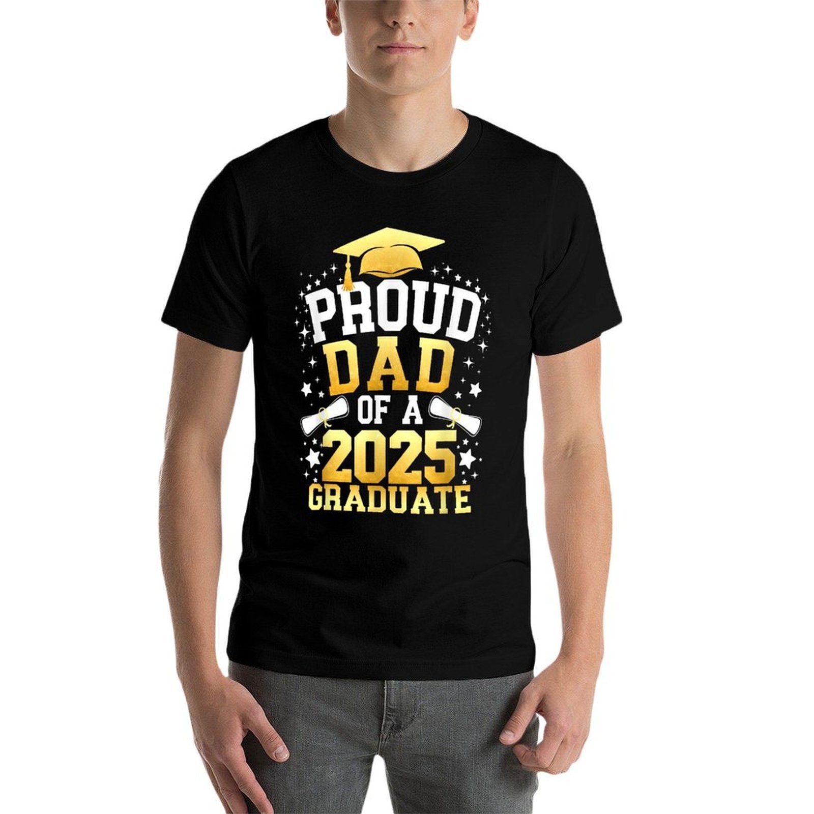 Proud Dad of A 2025 Graduate Dad Graduation 2025 Father  Eco-friendly Material T-Shirt