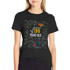 Square Root of 196 Boys Girls 14 Years Old 14th Birthday  High-quality Stitching T-Shirt