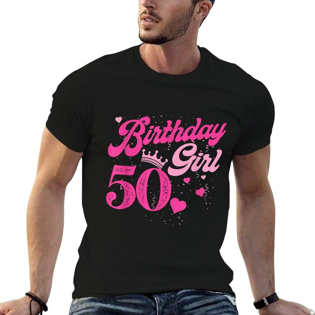 50th Birthday Girl Crown 50 Years Old Bday  Lightweight T-Shirt