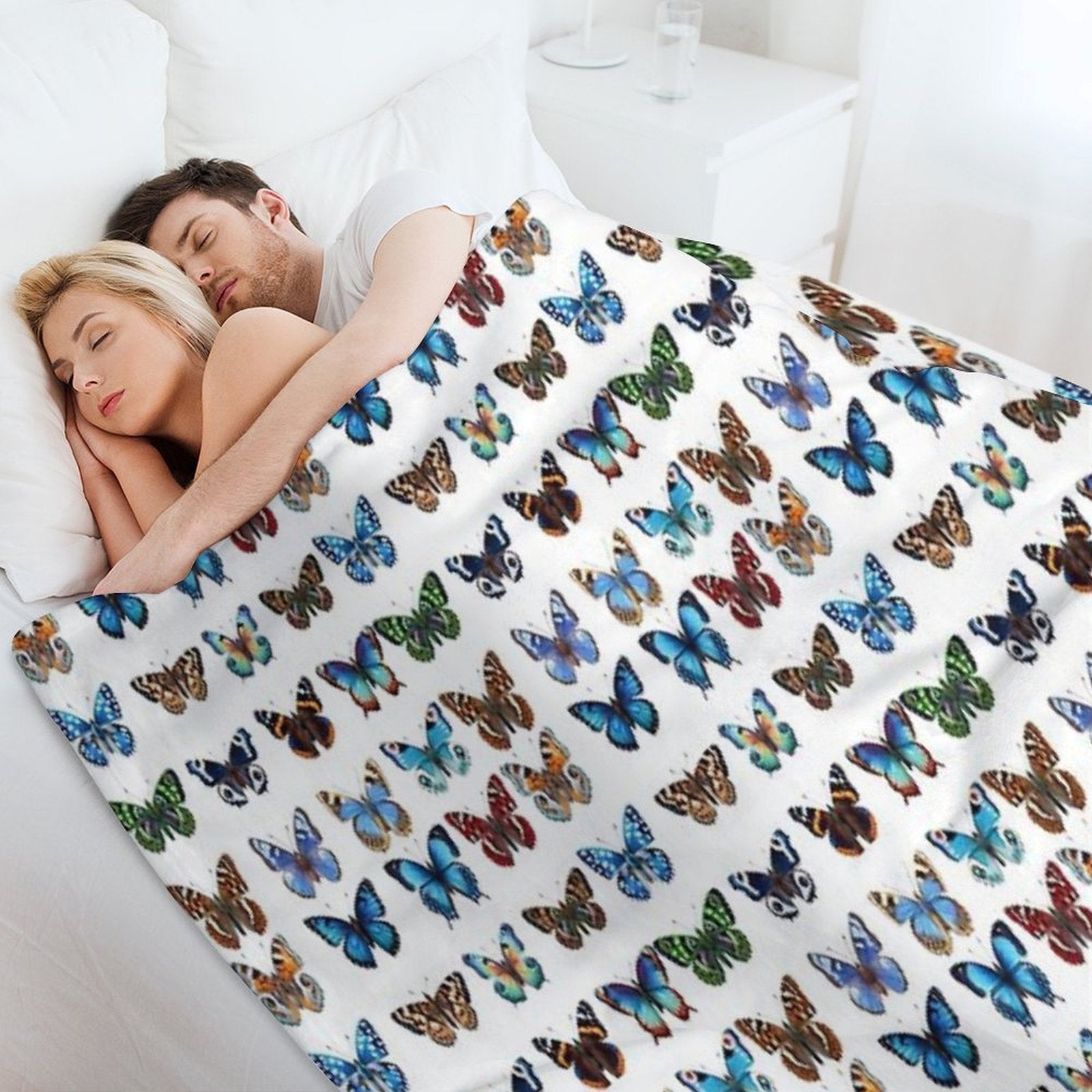 Butterflies Velvety-soft Throw Blanket