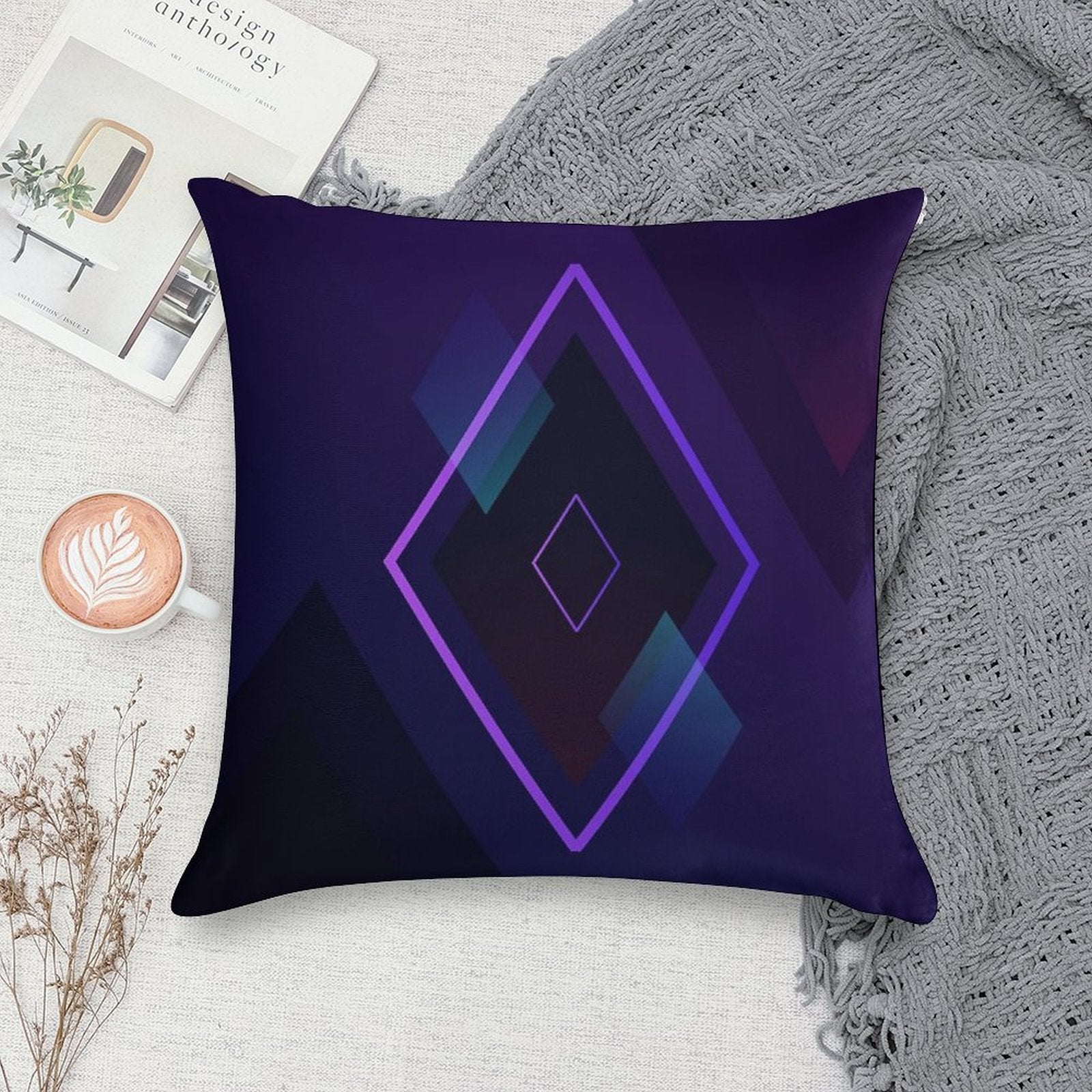Realm of Diamonds Soft Home Decor Throw Pillow