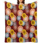 Abstract Floral Pattern Eco-conscious Throw Blanket