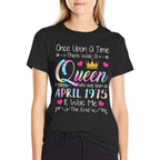50th Birthday Gift Girl 50th Birthday Queen April 1975  Classic T-Shirt