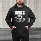 Mens Bruce Knows Everything Funny Name Personalized Jokes Premium Easy Care Hoodie