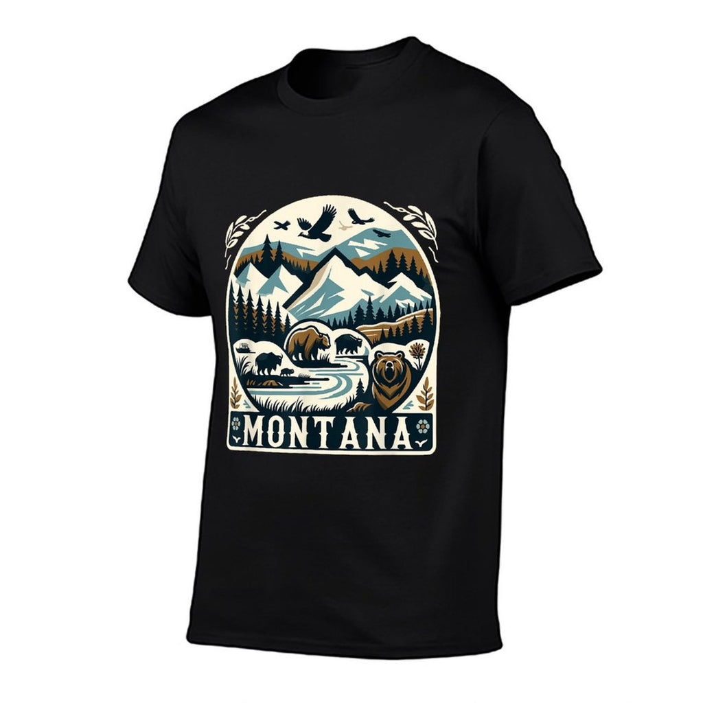Montana Outdoors Landscape Treasure State  Relaxed-fit T-Shirt