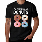 Cute Donut 4th Birthday I'm This Many Donuts 4-Year-Old  Eco-friendly Material T-Shirt