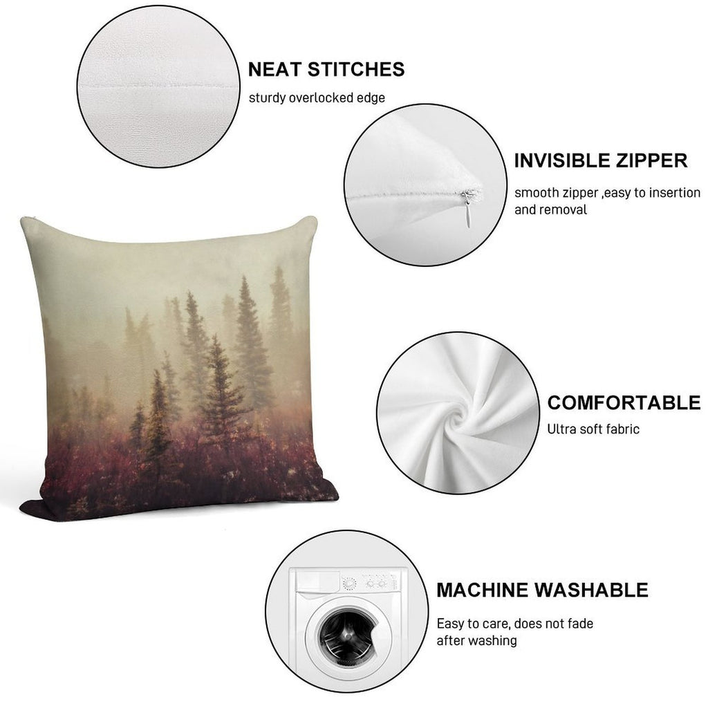 Wander in The Fog Soft Gift Ready Throw Pillow