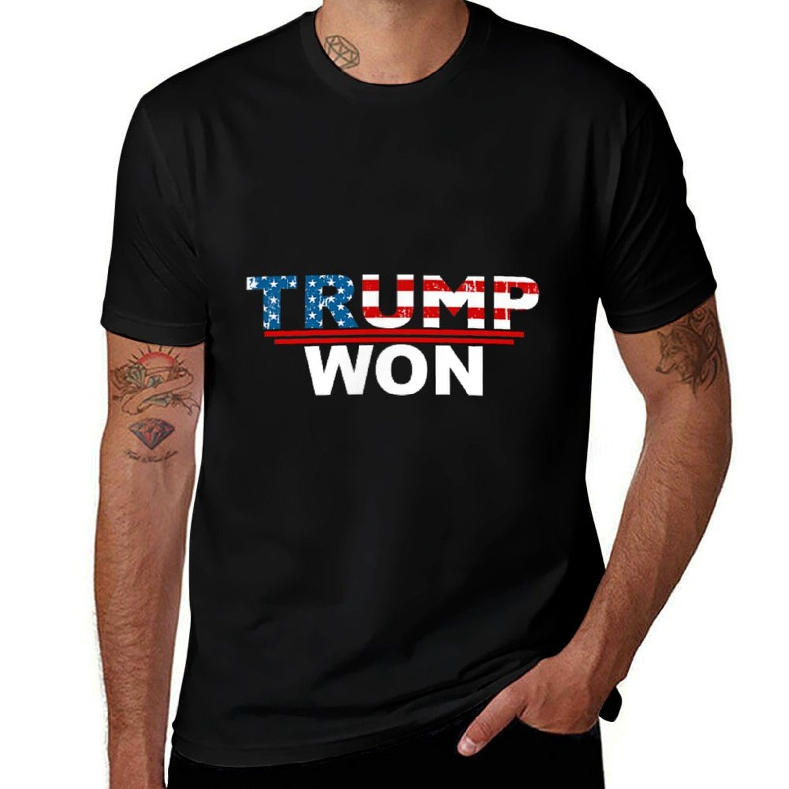 (Both Side) Funny Trump Won Trump 4547th Waste Management  Durable T-Shirt