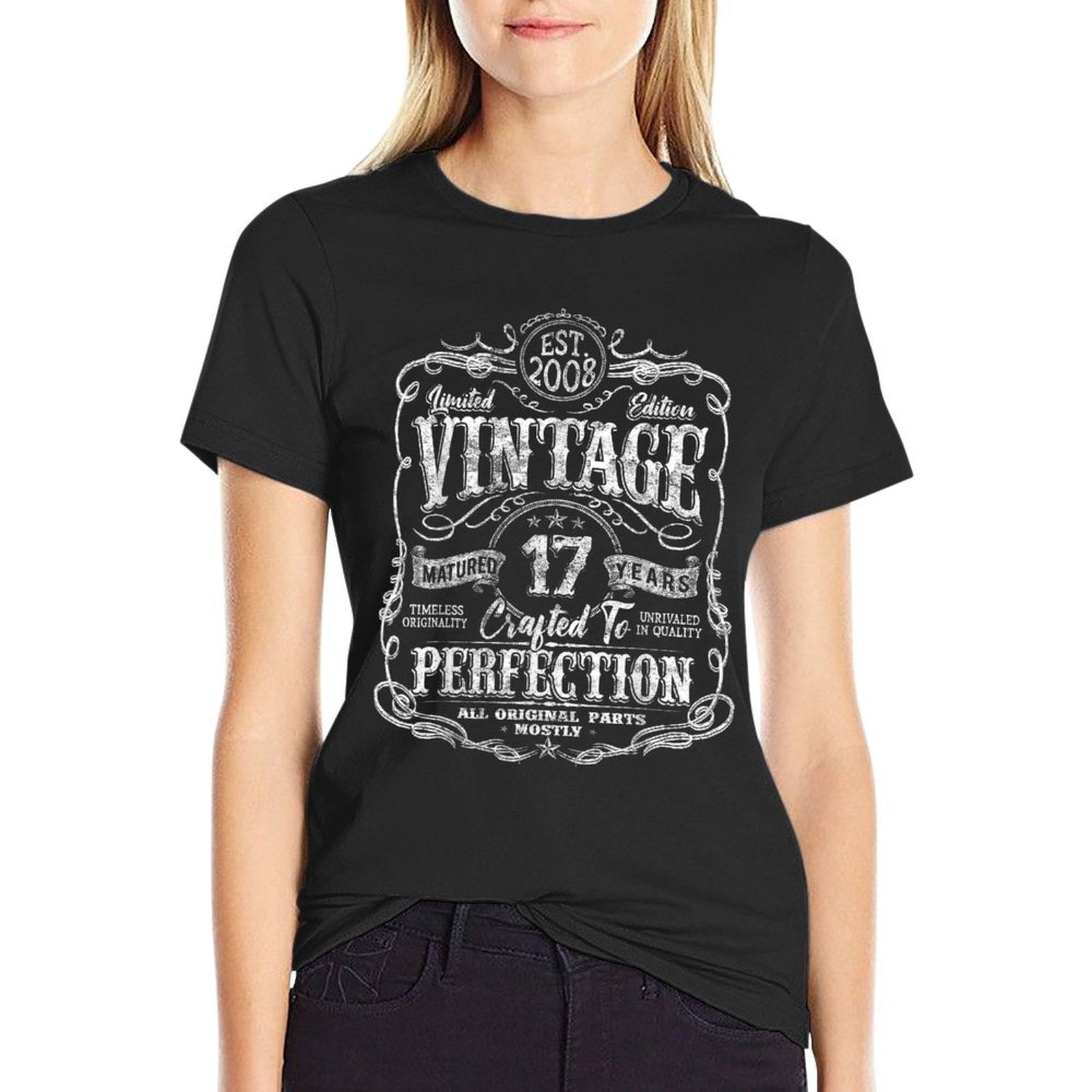 Vintage 2008 Limited Edition 17 Year Old 17th Birthday  Fade-proof Color T-Shirt