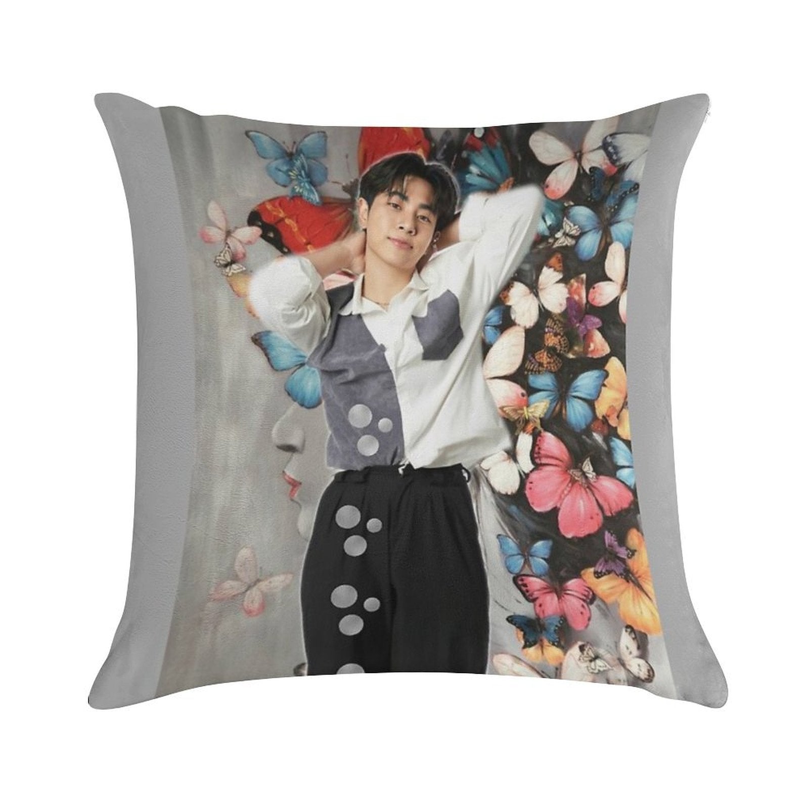 Mix in Moonlight Chicken Soft Home Decor Throw Pillow