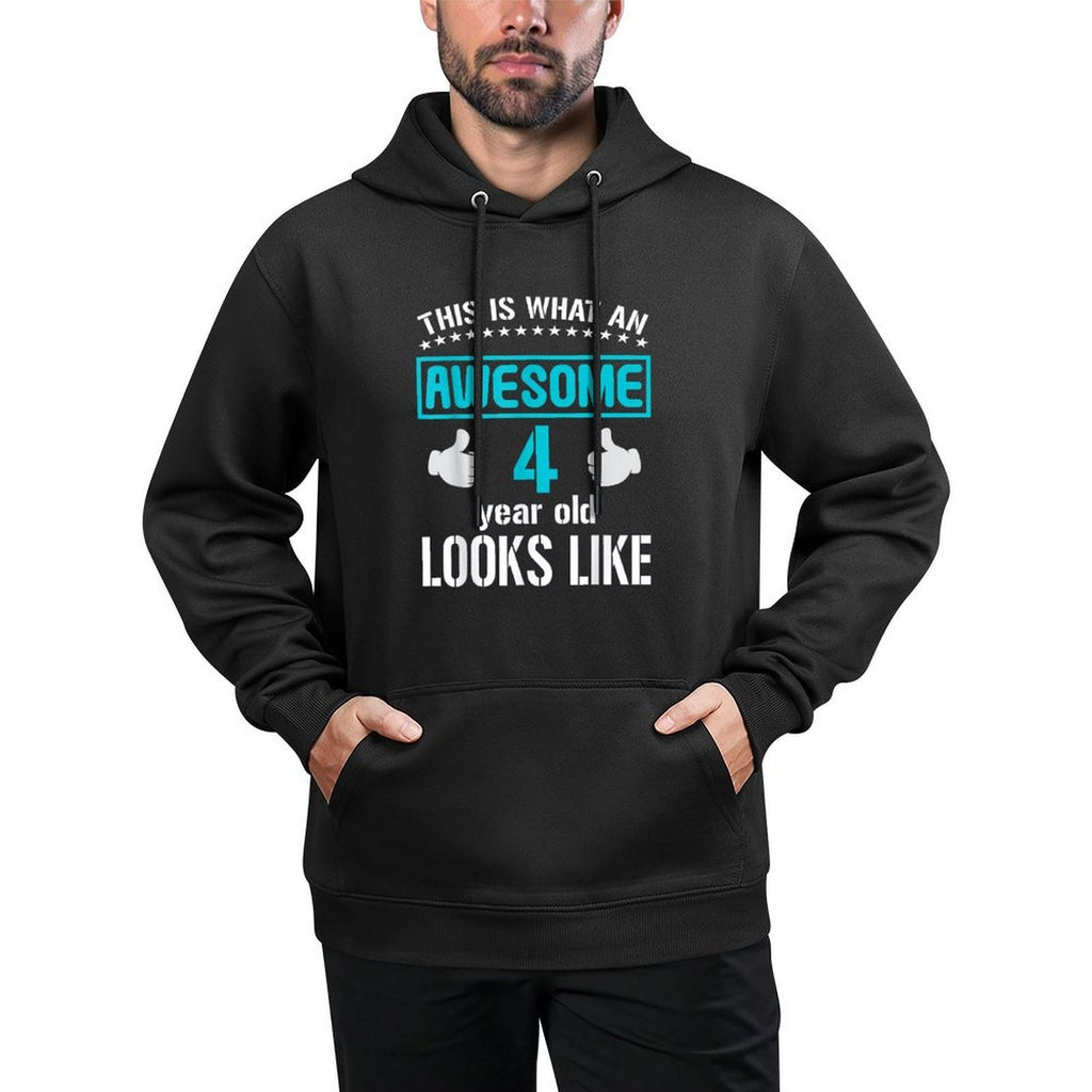This Is What An Awesome 4 Year Old Looks Like Birthday Kids Unisex Design Hoodie