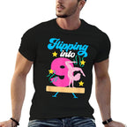 9th Gymnast Birthday Party Nine Year Old Gymnastics Girl  Versatile T-Shirt