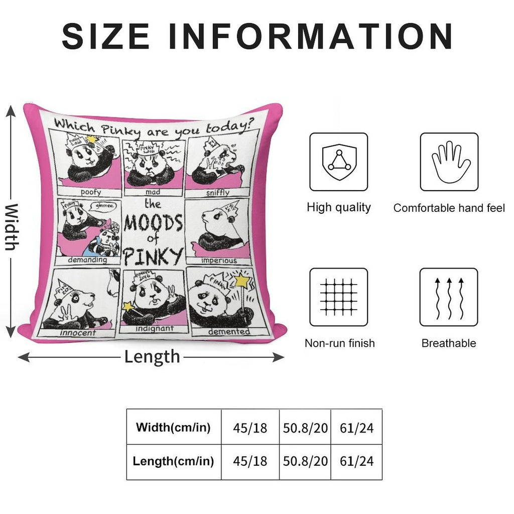The Moods of Pinky Soft High-Density Material Throw Pillow