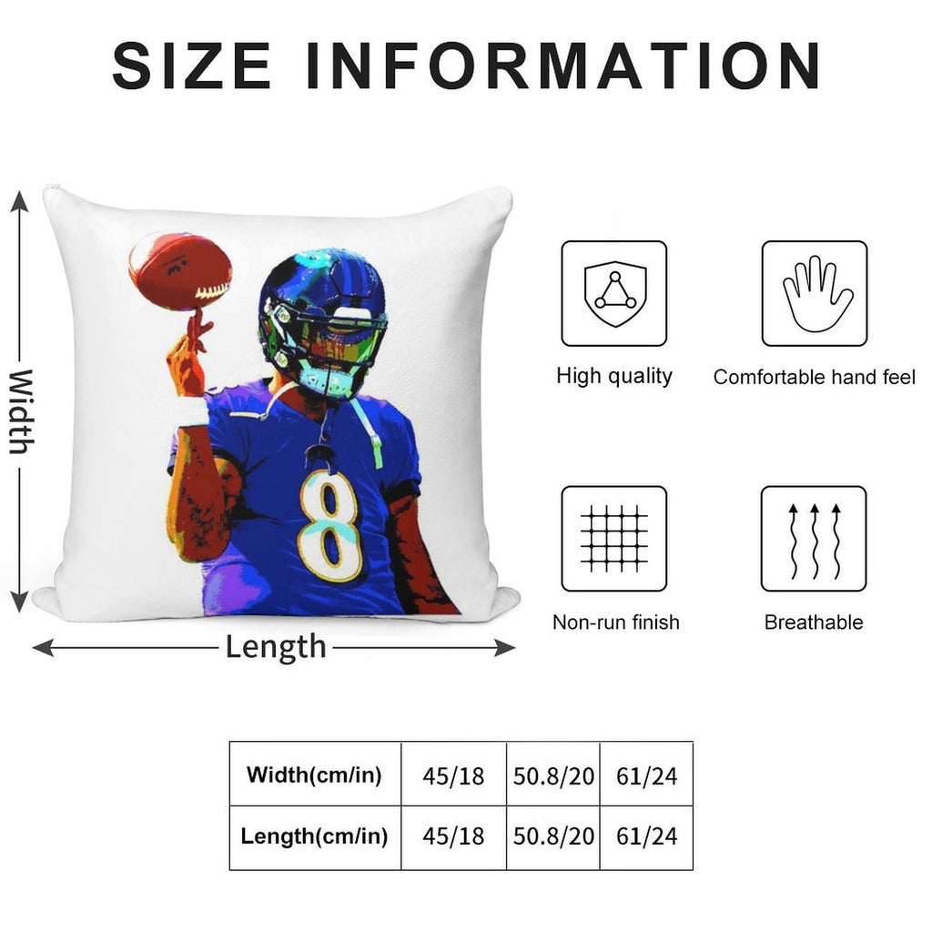 Handdrawn Lamar Soft Durable Construction Throw Pillow