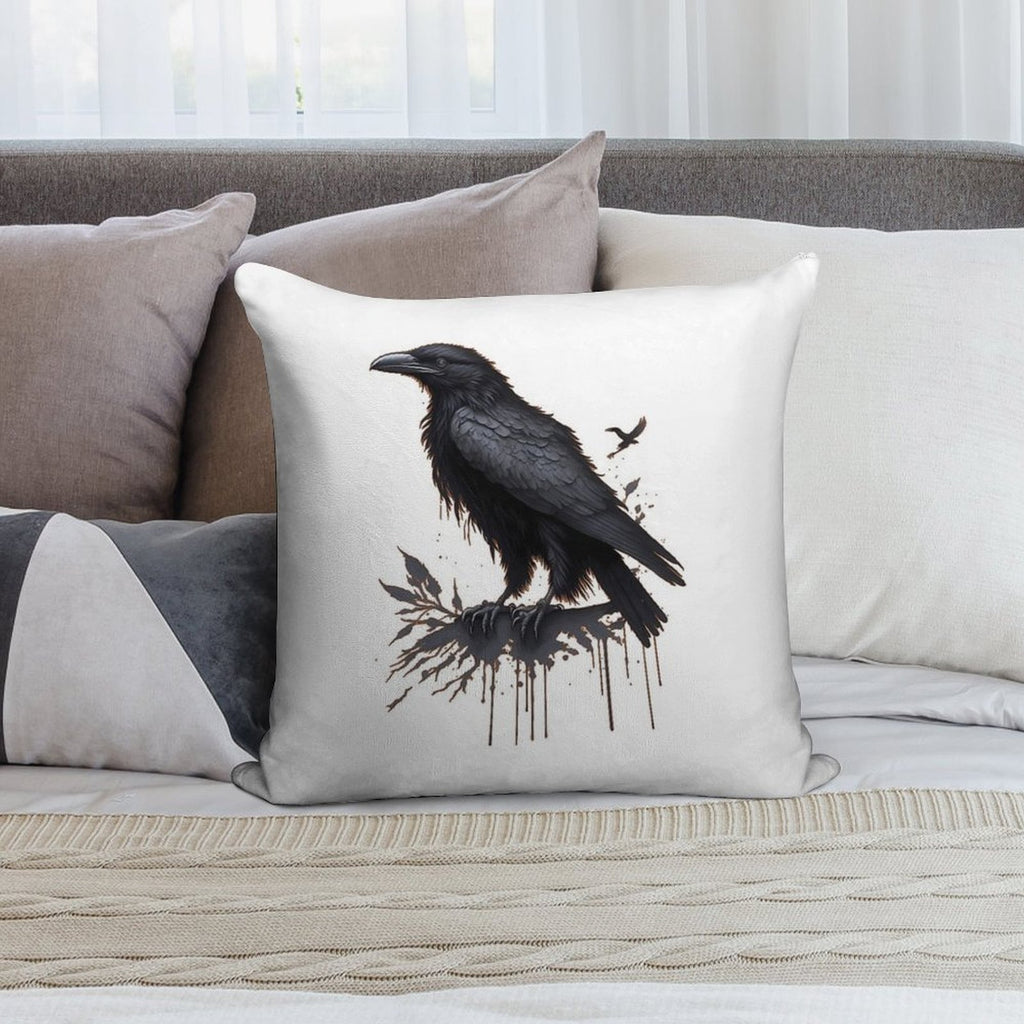 Black Raven Soft Bedroom Essential Throw Pillow