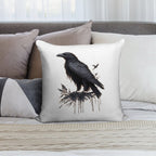Black Raven Soft Bedroom Essential Throw Pillow