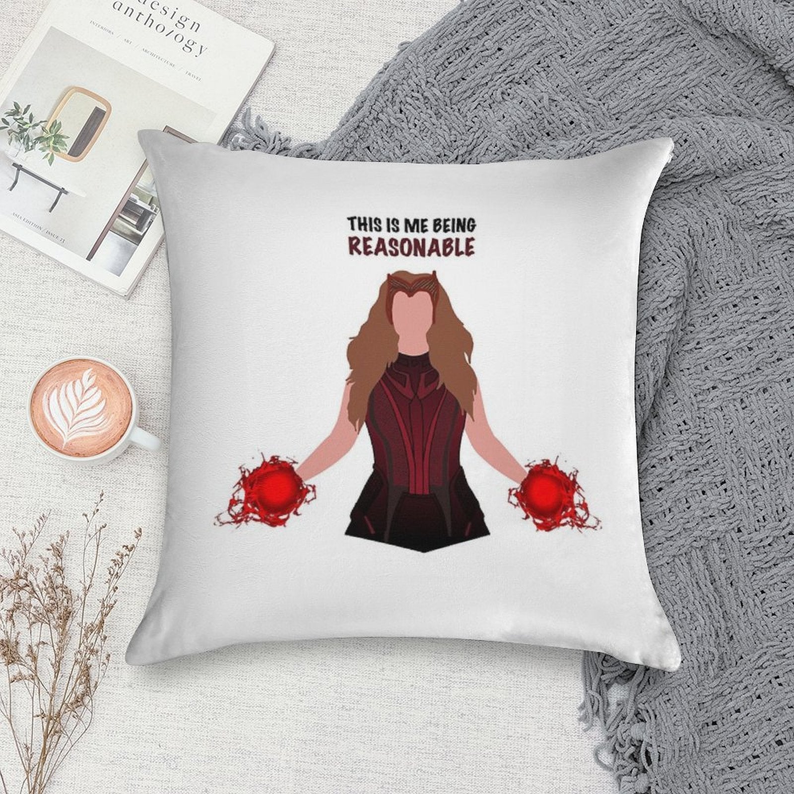 This Is Me Being Reasonable Soft Short Plush Fabric Throw Pillow