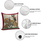 The Joust Medieval Illumination Soft Anti-Pilling Throw Pillow