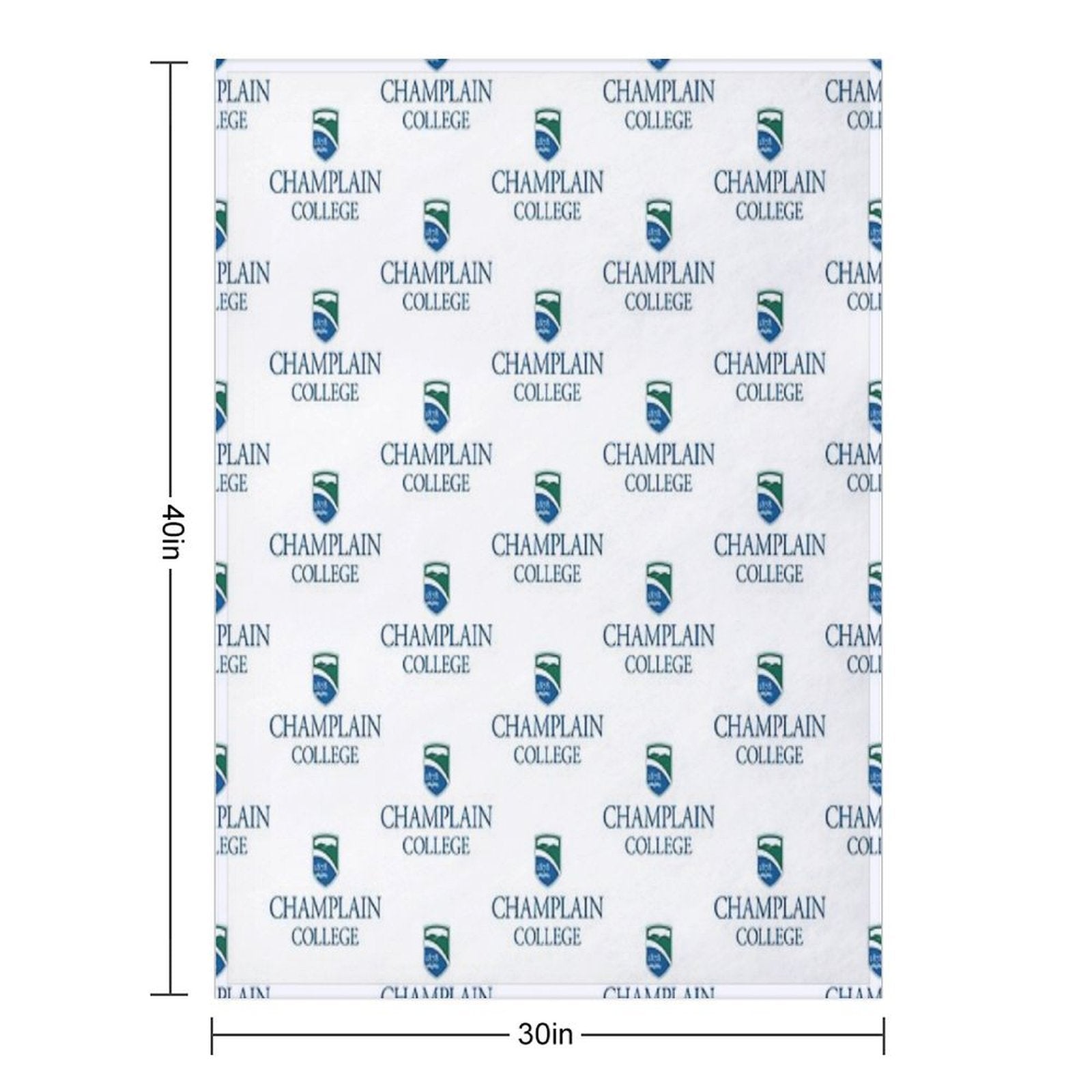 Champlain College Comfort Throw Blanket