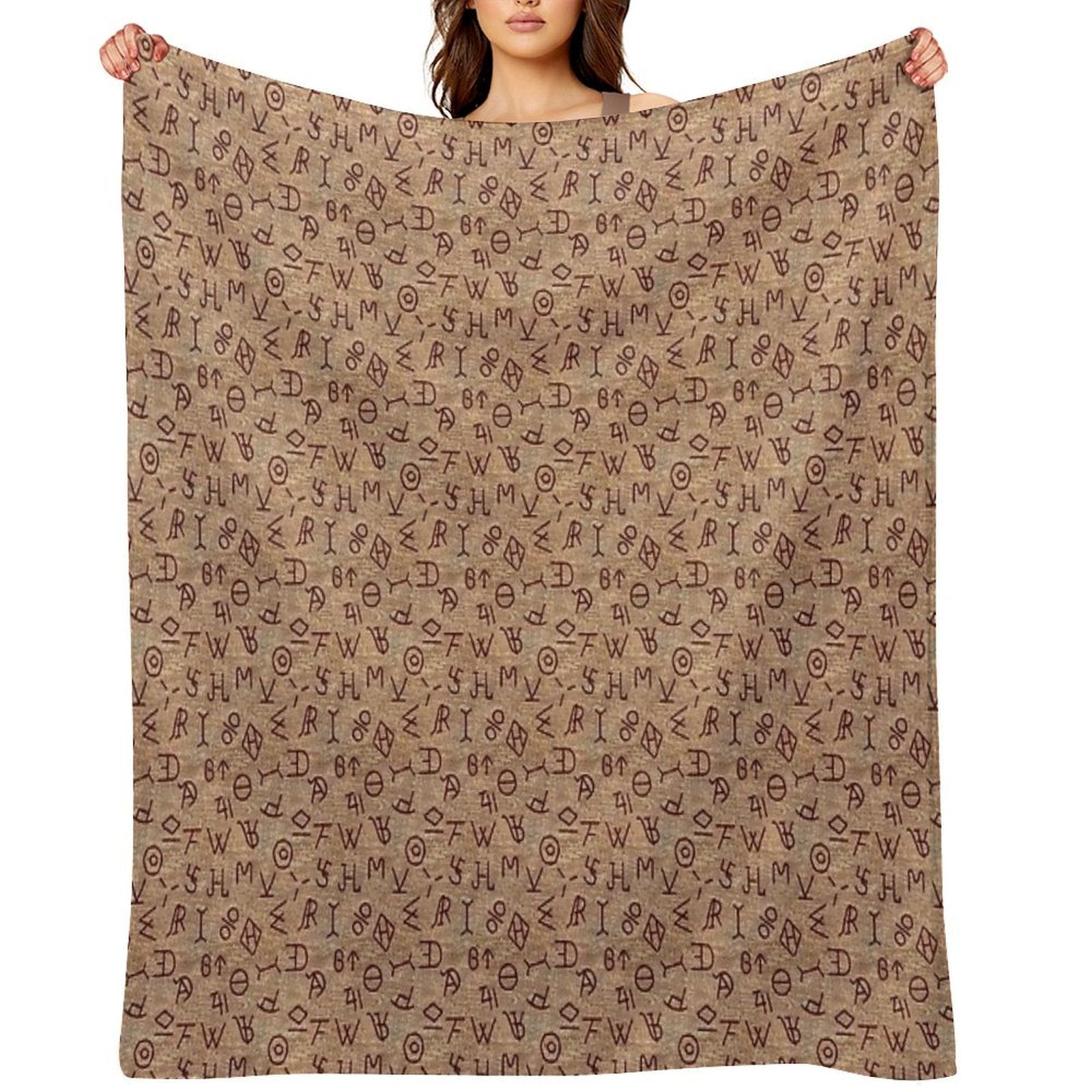 Cattle Brands Anti-pilling Throw Blanket