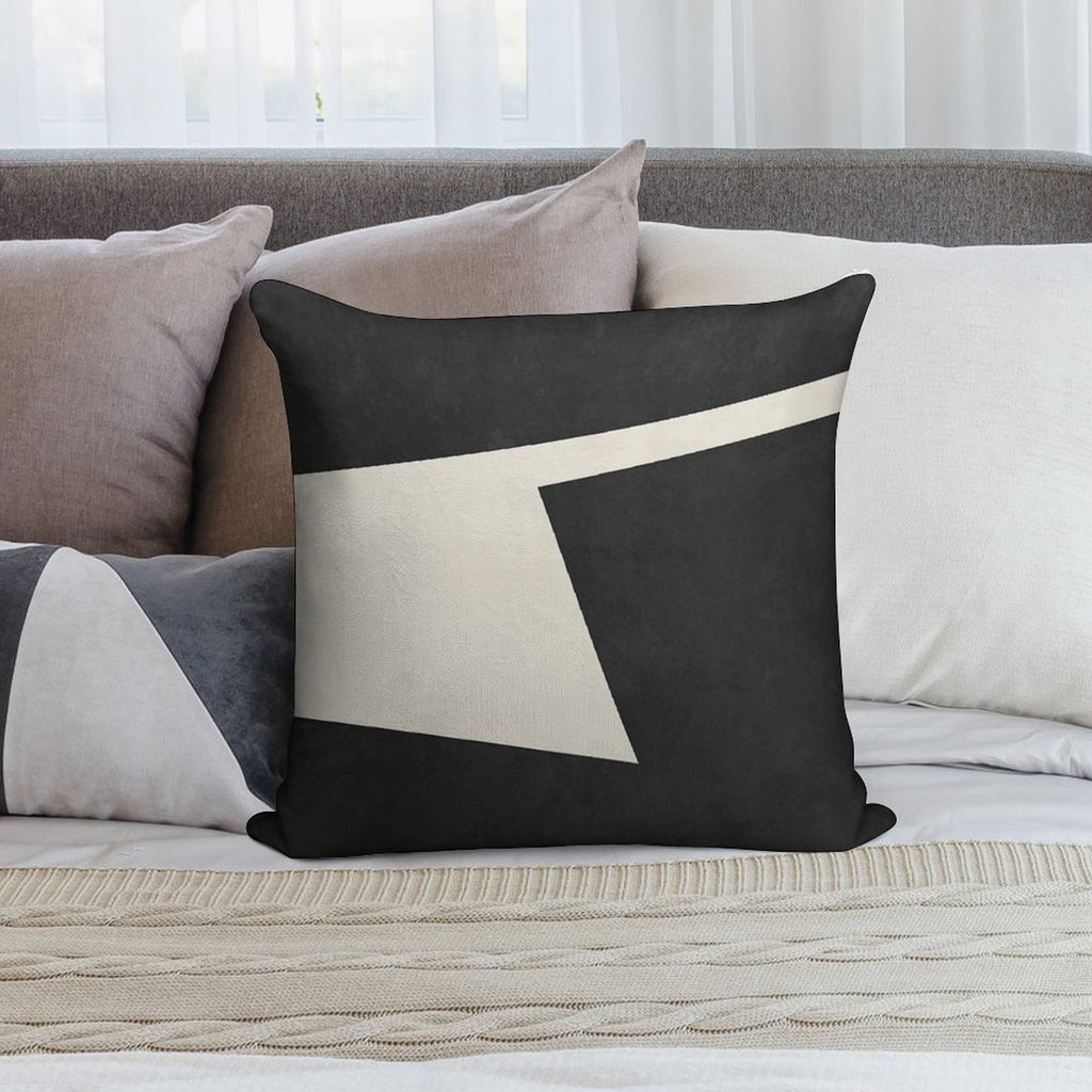 ABSTRACT SHAPES 02 Soft Short Plush Fabric Throw Pillow