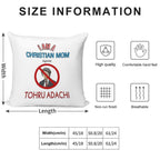 Christian Moms Against Tohru Adachi Soft Shrink-Resistant Throw Pillow