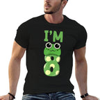8th Frog Birthday 8 Year Old Frog Birthday Party  Relaxed-fit T-Shirt