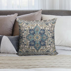 Persian Vintage Gray Blue Soft Easy Maintenance Throw Pillow