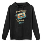Cassette Life Rewind Chill Meme Funny Retro Vibes Humor Shape Retention Hoodie