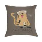 Lab-rador Soft Shrink-Resistant Throw Pillow