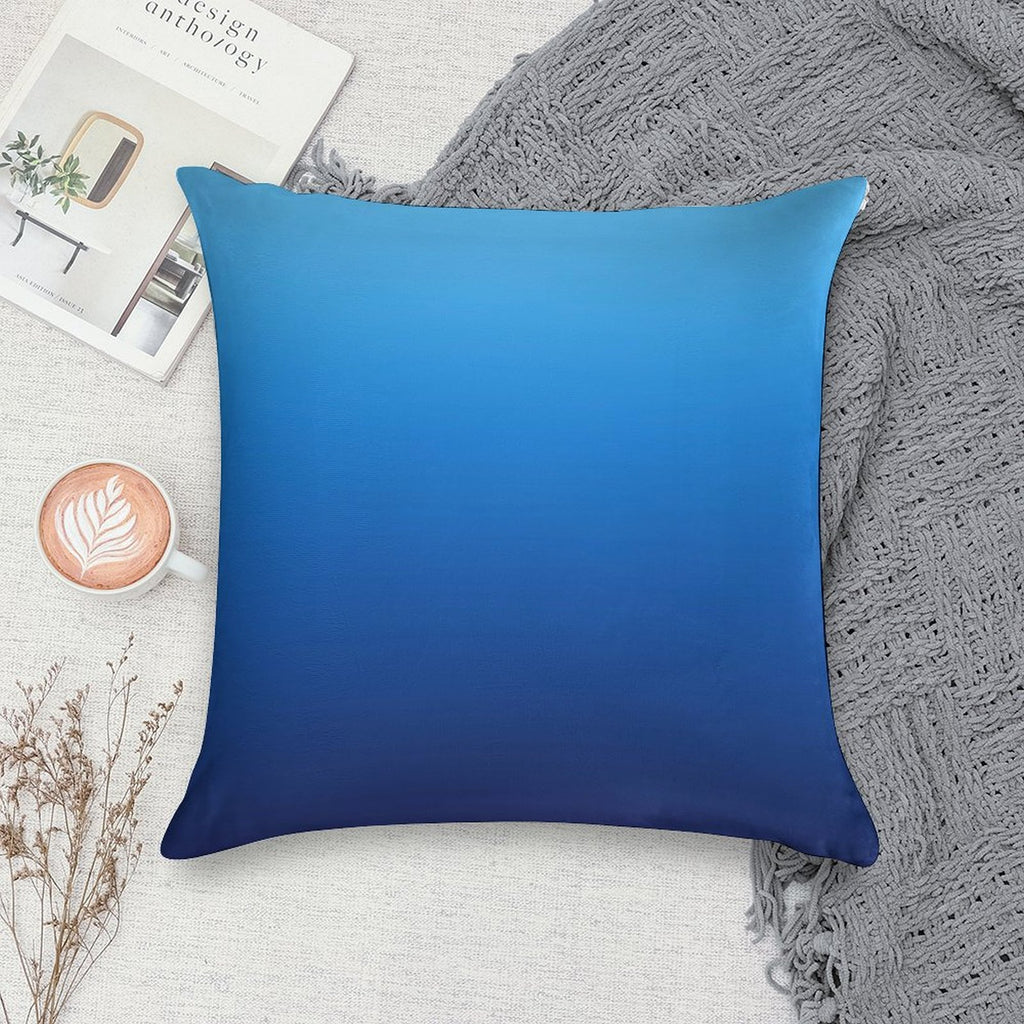 Deep Sea Gradient Soft Washable Throw Pillow