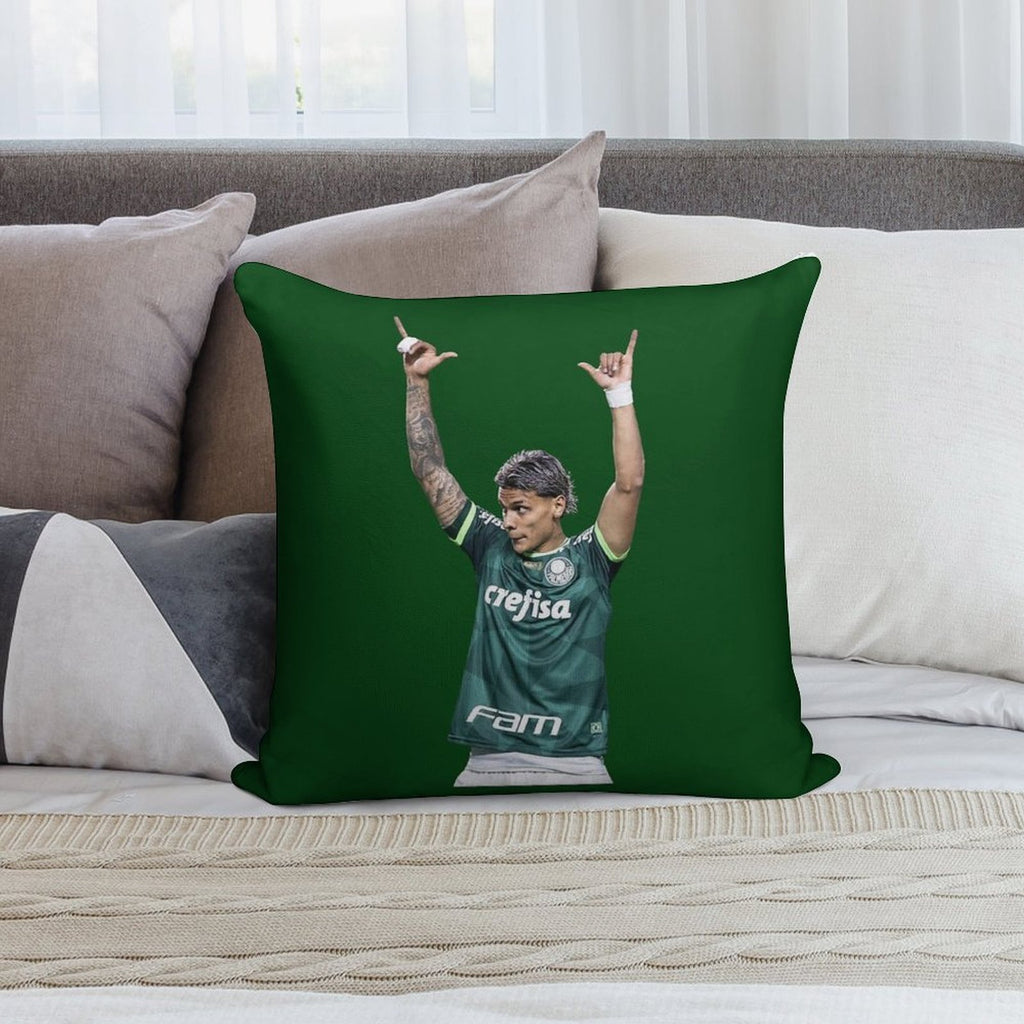 Richard Ríos Palmeiras Soft Hidden Zipper Throw Pillow