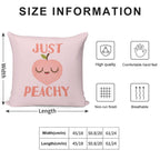 Just Peachy Soft Fade-Resistant Throw Pillow