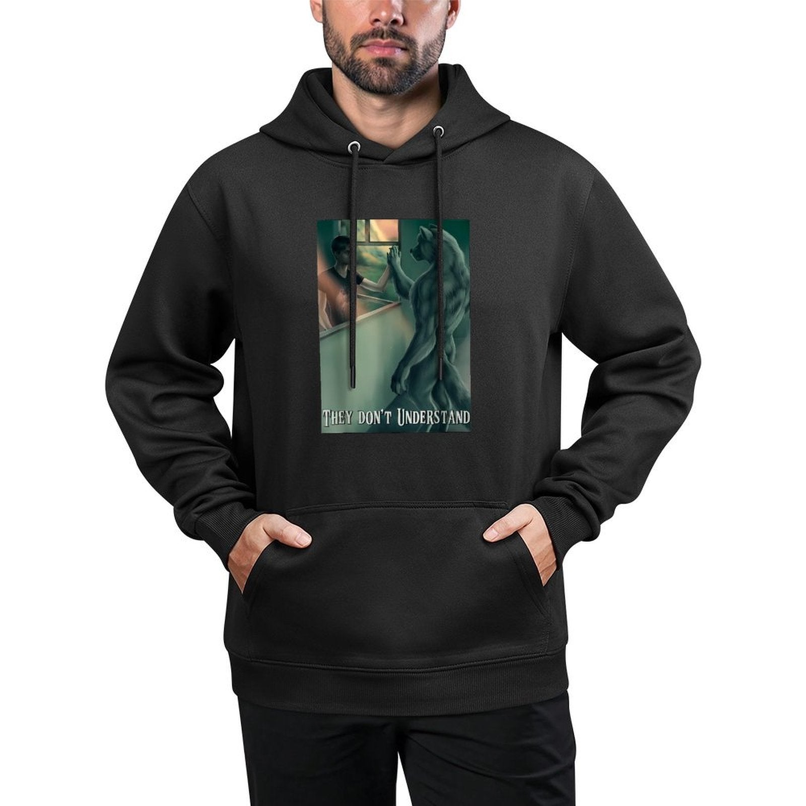 Ripping Wolf Meme Werewolf They Dont Understand Shape Retention Hoodie