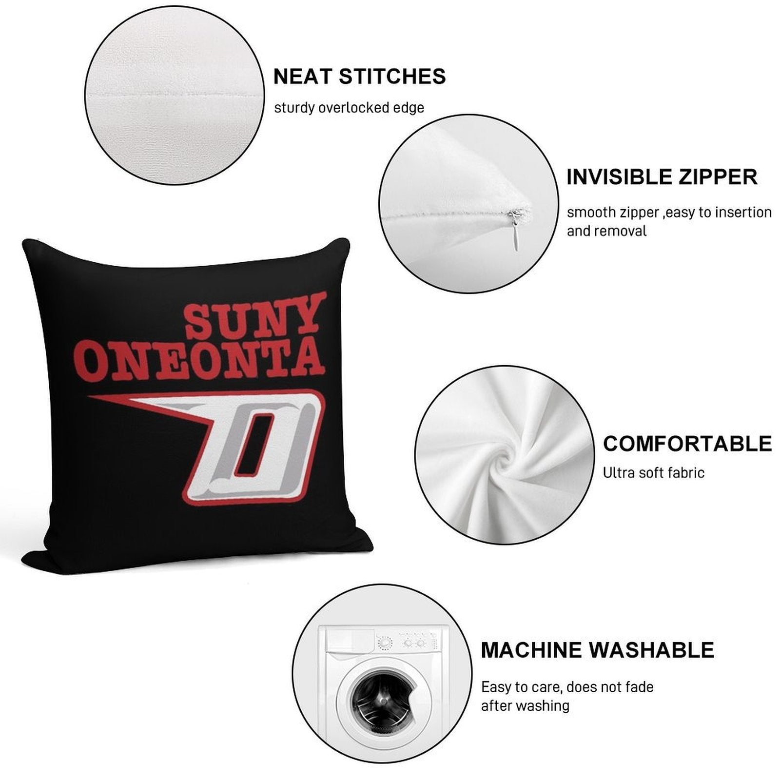 The Red Dragons, Oneonta Soft High-Density Material Throw Pillow