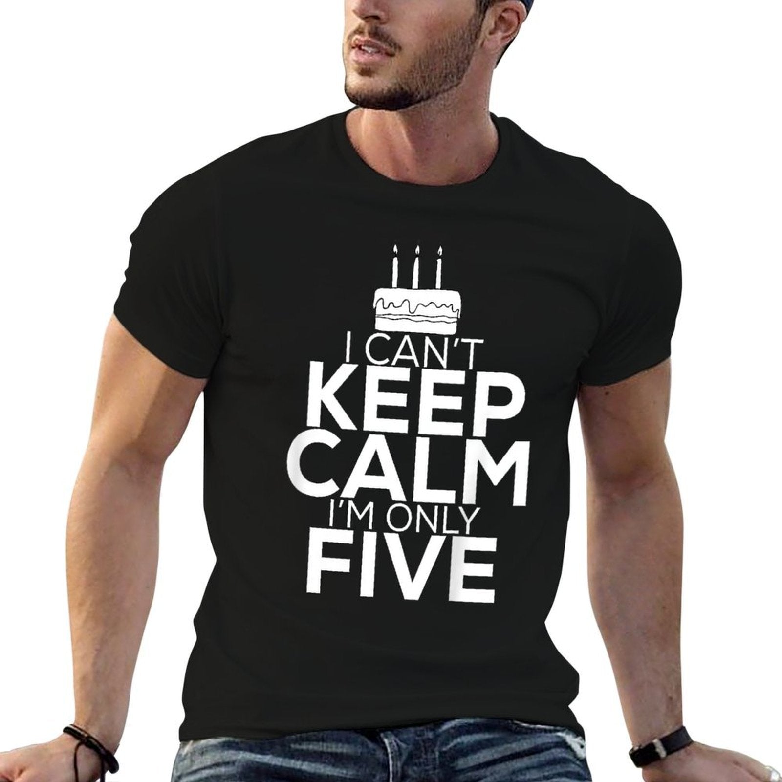 Kids I Can&#39;t Keep Calm I&#39;m Only Five Birthday Gift 5 Year  Quick-drying T-Shirt